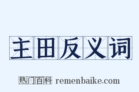 主田反义词是什么意思的图片